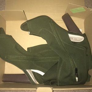 Green Boohoo Knee High Boots